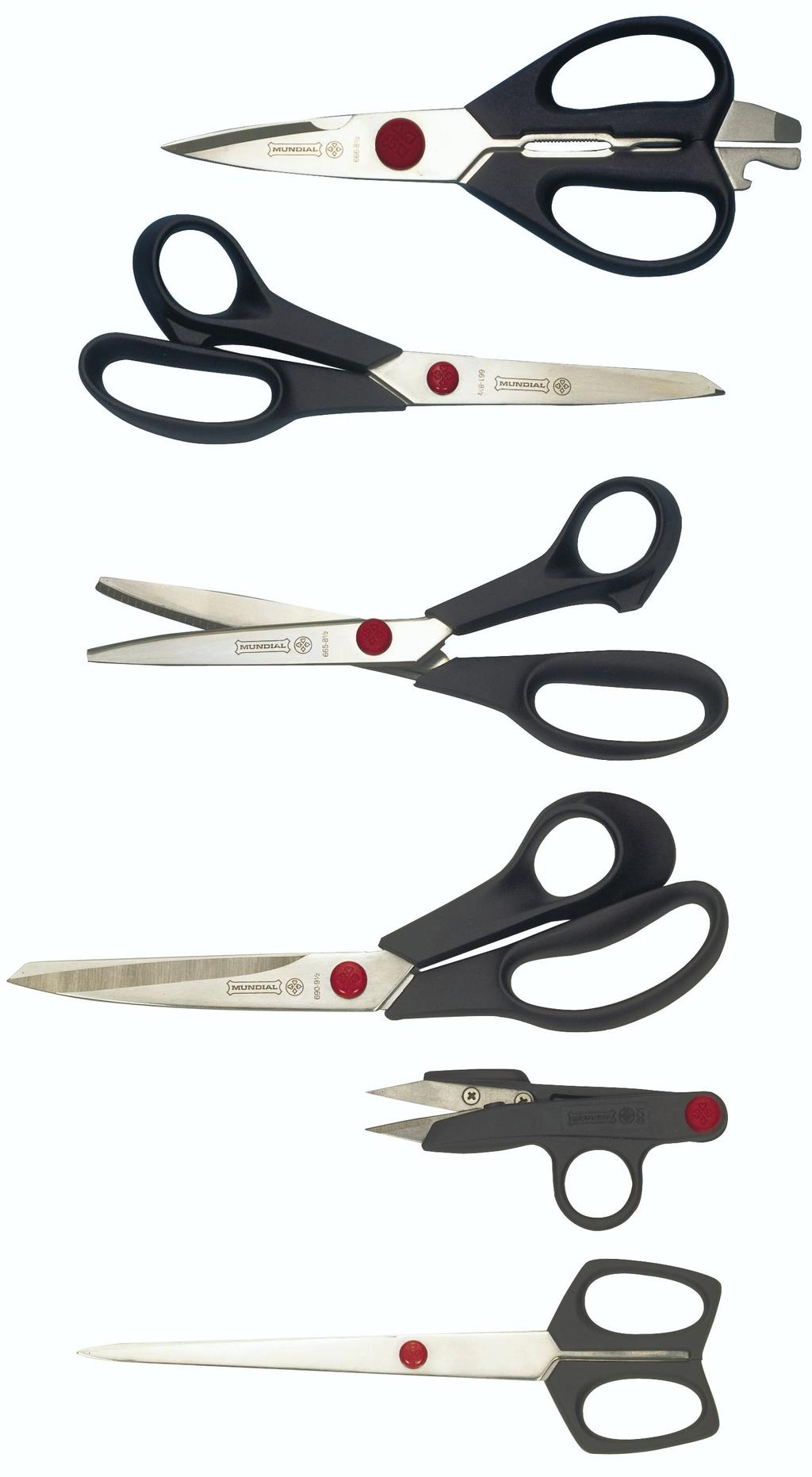 no yczki ze stali nierdzewnej z plastikowymi uchwytami stainless steel scissors, with plastic handles 666-8.1/2" 21,5 cm kuchenne uniwersalne universal kitchen scissors 661-8.