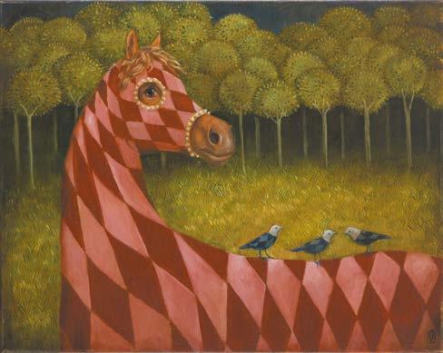 : 'Pelipas' 9 MALWINA DE BRADE (ur. 1968) Koń i ptaki, 2016 r.