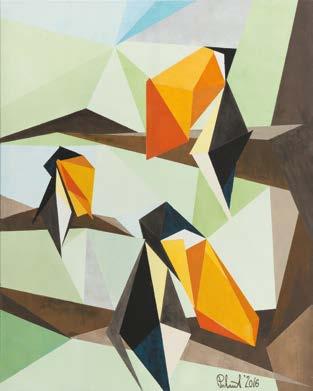 88 ANNA POLANOWSKA (ur.1981) Tukany, 2016 r. akryl/płótno, 100 x 80 cm sygnowany i datowany p.d.: 'PolanA '2016' 89 JANINA ZABOROWSKA (ur.1978) Pan Tukan, 2016 r.