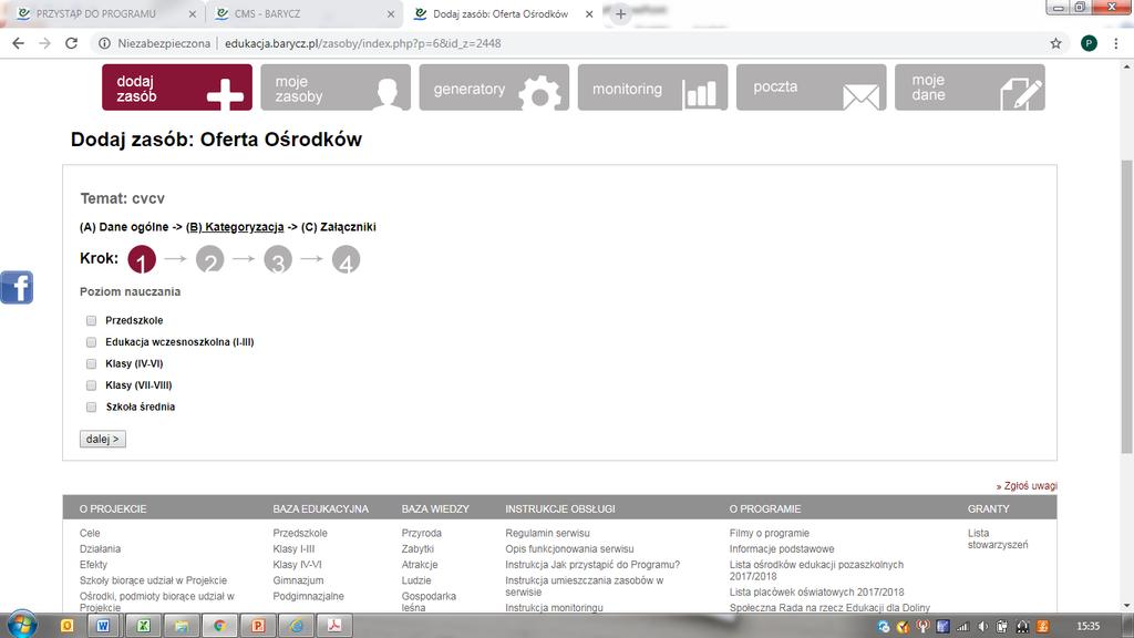 OFERTA OŚRODKA - Co
