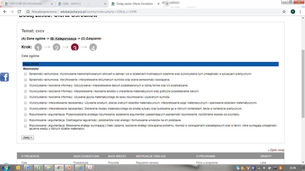 OFERTA OŚRODKA - Co