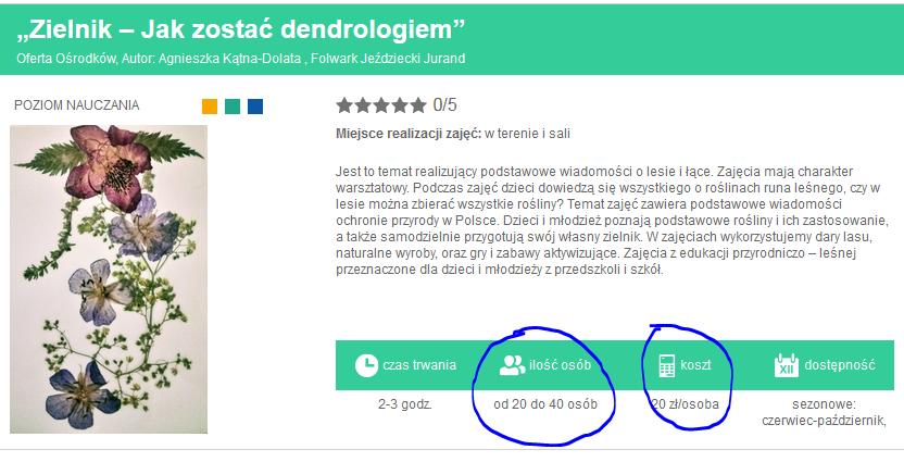 Udział uczniów w ofercie ośrodków edukacji pozaszkolnej z Doliny Baryczy Ze strony www.edukacja.barycz.