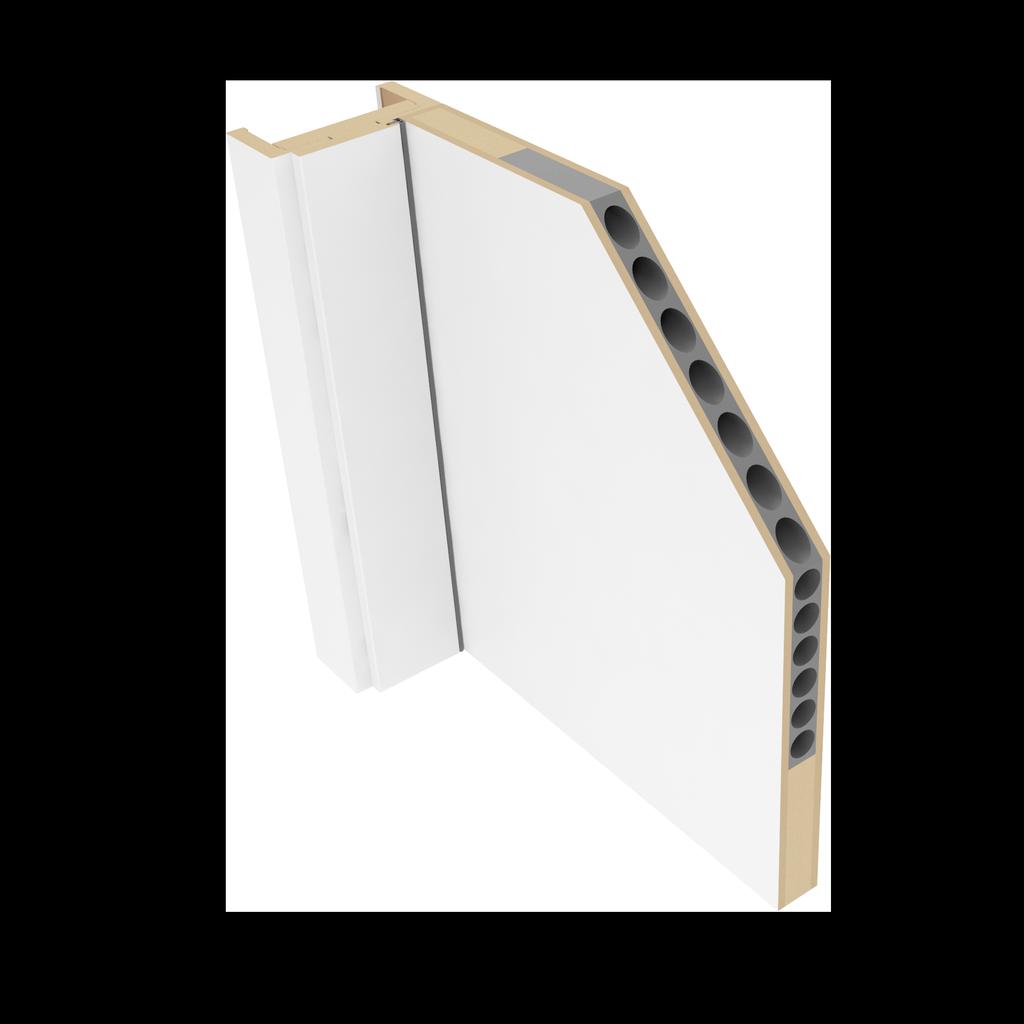KONSTRUKCJA kolekcji VITO oraz ELIO drzwi płytowe wersja przylgowa wersja bezprzylgowa rama skrzydła MDF wzmocniona listwami drewnianymi wypełnienia płyta otworowa płycina HDF WYKOŃCZENIE malowanie