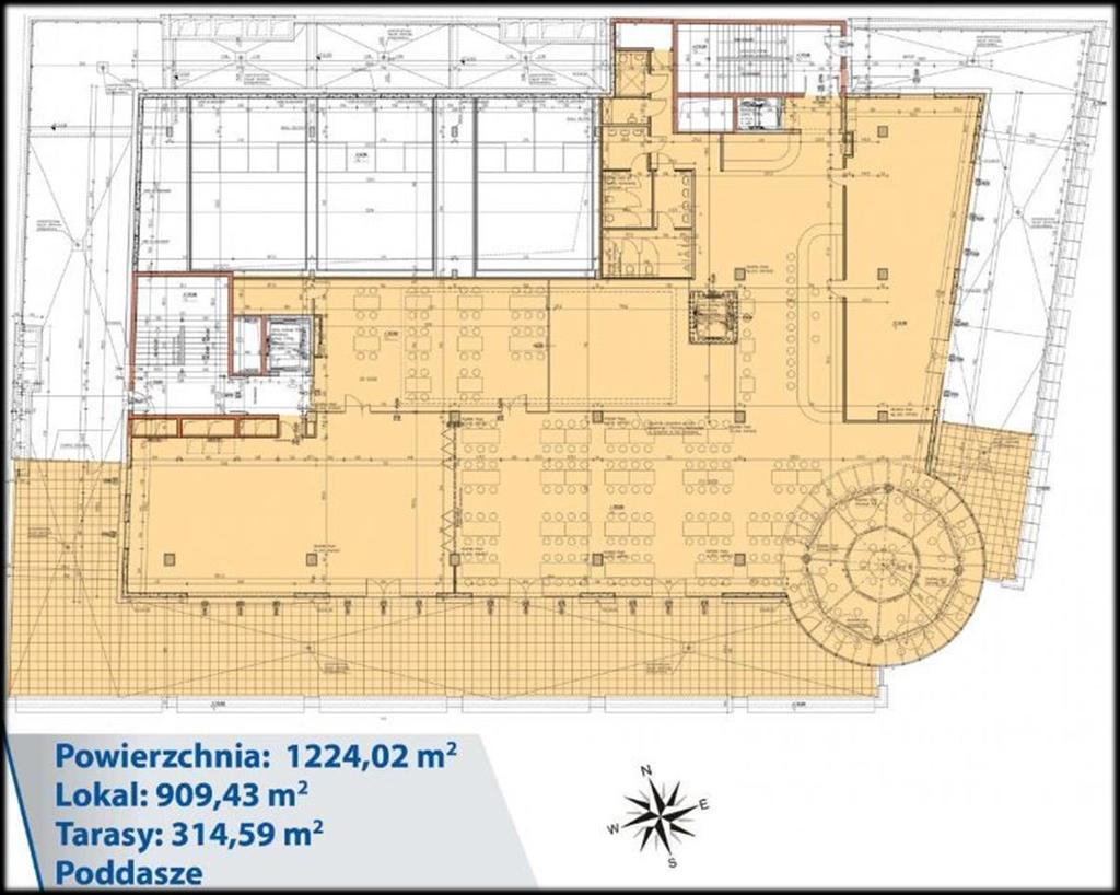 III piętro powierzchnia 909 m2