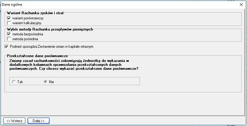 KROK 2 W okienku Dane ogólne należy wprowadzić odpowiednie inf