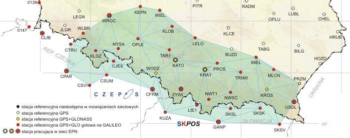 NAWGEO (śląskie, małopolskie, opolskie) Port 2103 Źródło danych NTRIP SLASK_VRS_3_1 Format danych RTCM 10403.