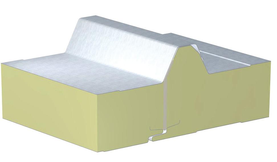 IzoRoof+ Płyta dachowa 1080 Profilowane okładziny o wyjątkowej estetyce powierzchni. Duży promień profilowania okładziny zapewniający trwałość powłoki ochronnej.
