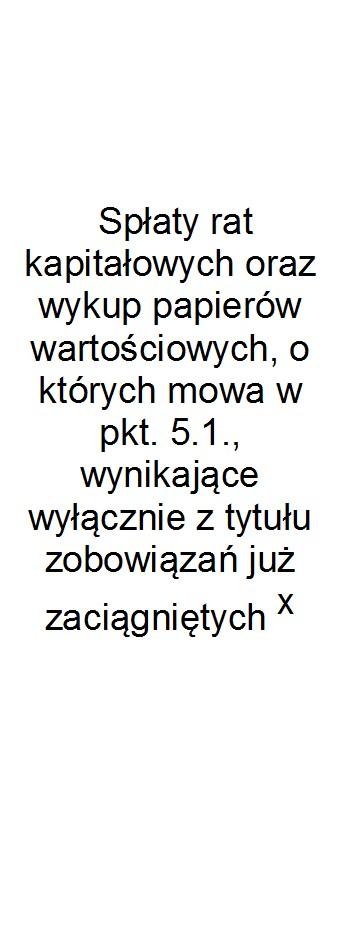 Dane uzupełniające o długu i jego spłacie Wyszczególnienie Lp 14.1 14.2 14.3 14.