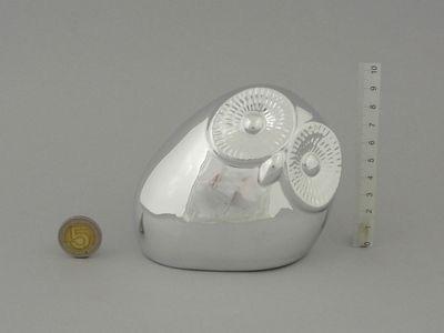 48 SOWA CERAMICZNA BIAŁA oczy kryształ 4/64 SOWA CERAMICZNA