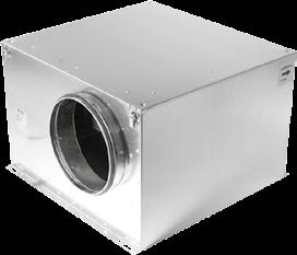 wentylatory kanałowe ecobox ec izobox izobox.r EC Promieniowy wentylator kanałowy z izolacją akustyczną, wyposażony w silnik EC.