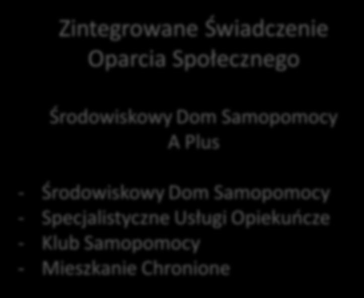 Kształt Modelu ŚCZP Zintegrowane Świadczenie Medyczne Centrum Zdrowia Psychicznego - Poradnia Zdrowia Psychicznego - Zespół Leczenia Środowiskowego - Oddział Dzienny Psychiatryczny Centrum