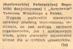 Dzieło rąk Józefa Lesiaka i Jerzego Kozakiewicza z AKF Profil Góra Śląska W minigazetce pominięto głównego realizatora filmu Dzieło rąk