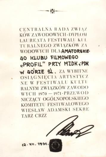 Do uświetnienia imprezy przyczyniło się wystąpienie przewodniczącego Federacji Amatorskich Klubów Filmowych w Polsce Józefa Milki, który podzielił się z zebranymi swoimi wrażeniami z pobytu w