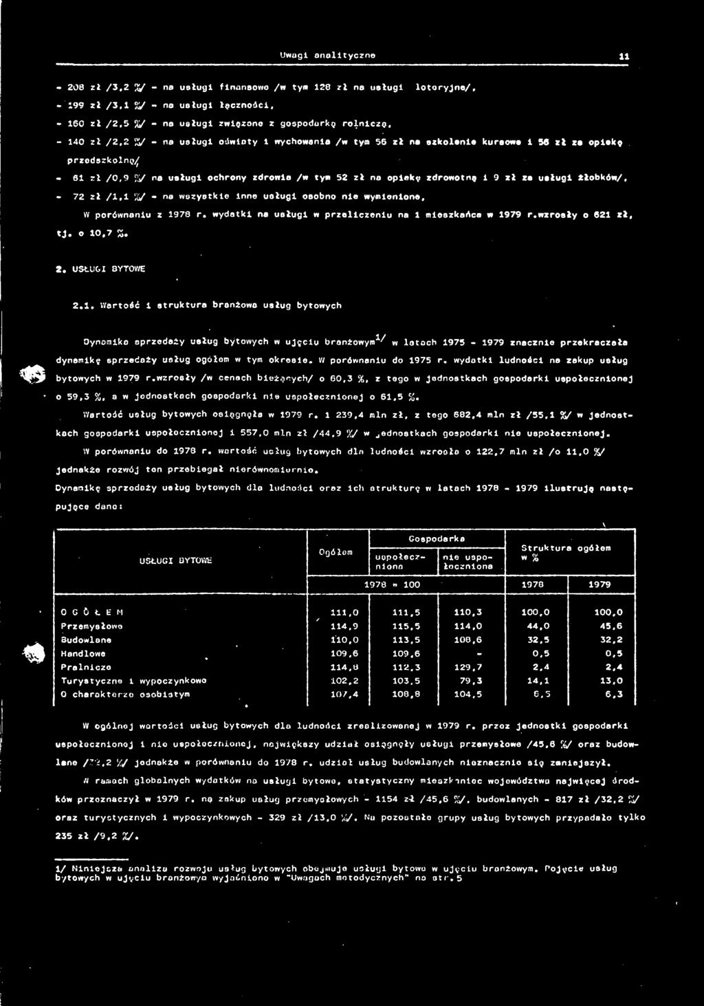ydtk słg przelcze meszkńc 99 r.zrsły zł, tj. 0, %.. USŁUGI BYTOWE.. Wrtść strktr r słg ytych Dymk sprzedży słg ytych jęc rym*''' ltch 9-99 zcze przekrczł dymkę sprzedży słg gółm tym krese.