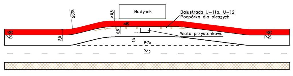 5. OGÓLNE WARUNKI TECHNICZNE DLA TRAS ROWEROWYCH 5.2.8 Zasady łączenia ruchu rowerowego i pojazdów transportu zbiorowego 5.2.8.1 5.2.8.2 5.2.8.3 5.2.8.4 Tor ruchu roweru na jezdni z zabudowanym torowiskiem tramwajowym należy wyznaczyć pomiędzy szynami za pomocą oznakowania P-27.
