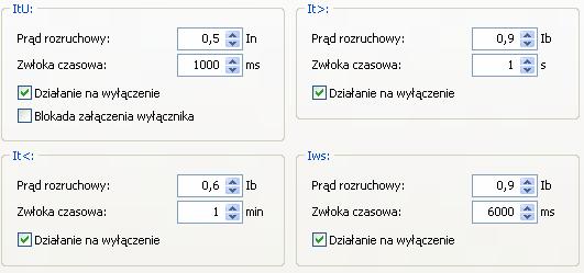 Zabezpieczenie nadprądowe zwłoczne, z charakterystyką czasową zależną od asymetrii prądowej ItA Rys. 11.