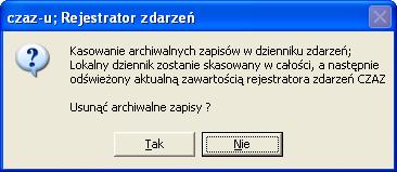 Opcja Rejestrator Aplikacja umożliwia wizualizację zarejestrowanych zdarzeń obejmującą datę, nazwę zdarzenia itp.) 6.1. Rejestrator zdarzeń Rys. 38. Elementy opcji Rejestrator.
