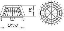 Łapacz liści i żwiru S15 - przeznaczony do montażu we wpustach dachowych typu 62, 62H oraz w przedłużce 630 - materiał: poliuretan, odporny na UV Kielichy przyścienne z odpływem okrągłym do EPDM i