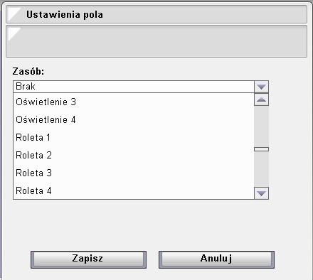 Pola dotykowe W pierwszej kolejności należy odnaleźć przycisk WPX na liście urządzeń magistrali TUKAN w tym celu powtórz kroki -4 z