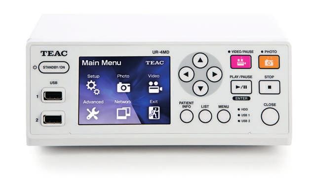 Tor wizyjny Medyczna nagrywarka Video system Medical recorder Parametry techniczne Technical parameters Ogólne General Medyczna nagrywarka TEAC UR-4MD Medical recorder TEAC UR-4MD Nośniki pamięci