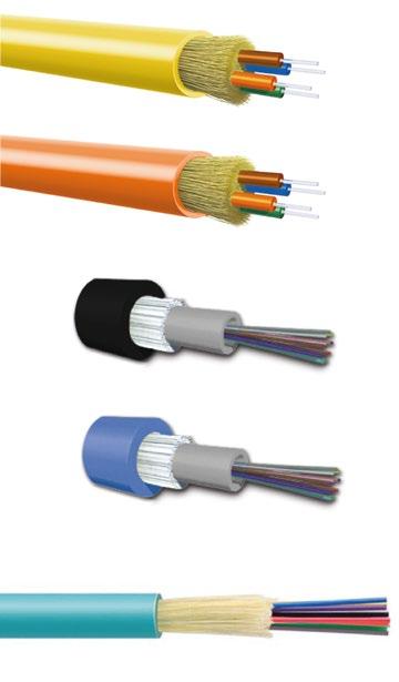 Kable światłowodowe Przewody optyczne Kable światłowodowe/optyczne odporne są na zakłócenia pola elektromagnetycznego (EMC), zapewniają dużą