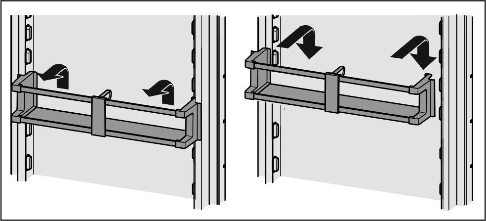 5 Korzystanie z dzielonej półki u Wsunąć dzieloną półkę pod spód zgodnie z ilustracją. Fig.
