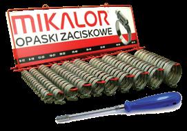 10x 2x MIKALOR Zestaw 400 sztuk opasek zaciskowych Mikalor (52-Z02) Zestaw Mikalor 400 sztuk z wieszakiem + wkrętak 52-03008745 Obejma ślimakowa