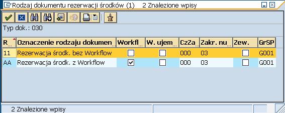 Tworzenie unieruchomienia środków: EkrPocz 4. Kliknij w polu Rodz. dokumentu.