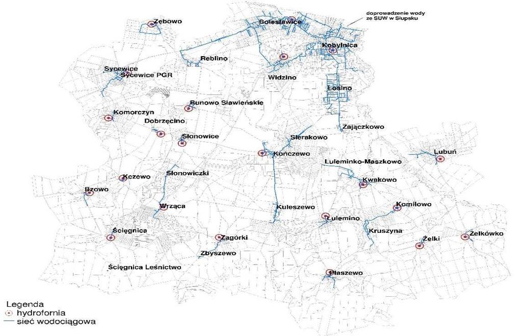 3. Dział Eksploatacji Sieci Wodociągowej i Kanalizacyjnej Wodociągi Słupsk Sp. z o.o. utrzymuje sieć wodociągową na terenie miasta Słupska oraz gminy Kobylnica.