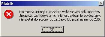 Jeżeli chcesz usunąć kilka dokumentów, zaznacz je w obszarze roboczym za pomocą myszki i kliknij przycisk Usuń.