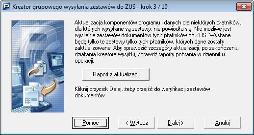 Rysunek 136. Okno komunikatu z pytaniem o wykonanie aktualizację danych płatnika 9.