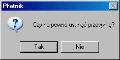 Aby usunąć przesyłkę: 1. W widoku Przesyłki pobrane zaznacz przesyłkę, którą chcesz usunąć. 2. Z menu Program wybierz polecenie Usuń. 3.