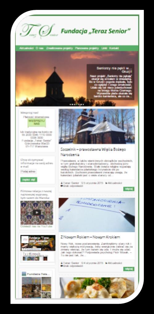 Na stronie internetowej, jak również na portalu społecznościowym Facebook (www.facebook.com/terazsenior/) zamieszczane były również relacje fotograficzne oraz filmy video z poszczególnych wydarzeń.