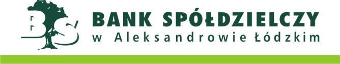 Załącznik nr 7 do Instrukcji kredytowania osób fizycznych w Banku Spółdzielczym w Aleksandrowie Łódzkim I.