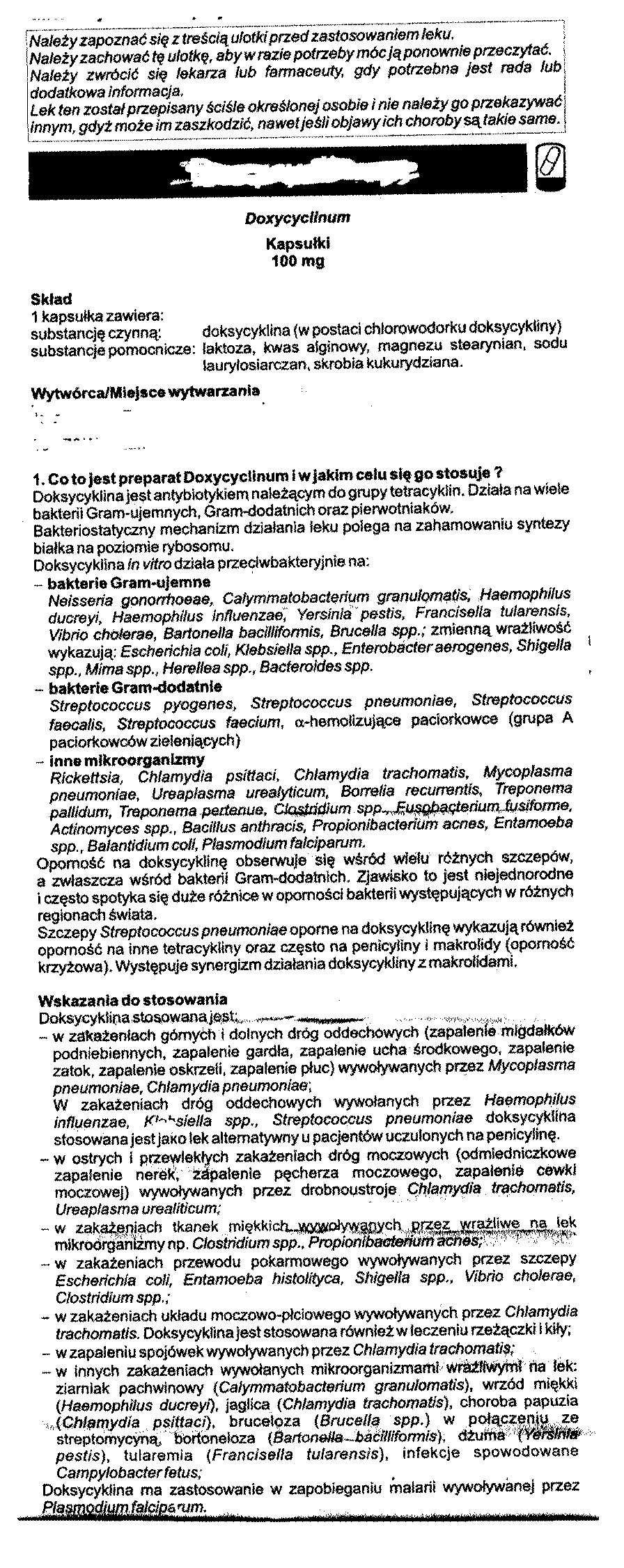 Cel badania czytelności ulotki Zlokalizowanie informacji. Zrozumienie jej. Umiejętność postępowania zgodnie z zaleceniami ulotki. Tetracykliny - pytania 1.