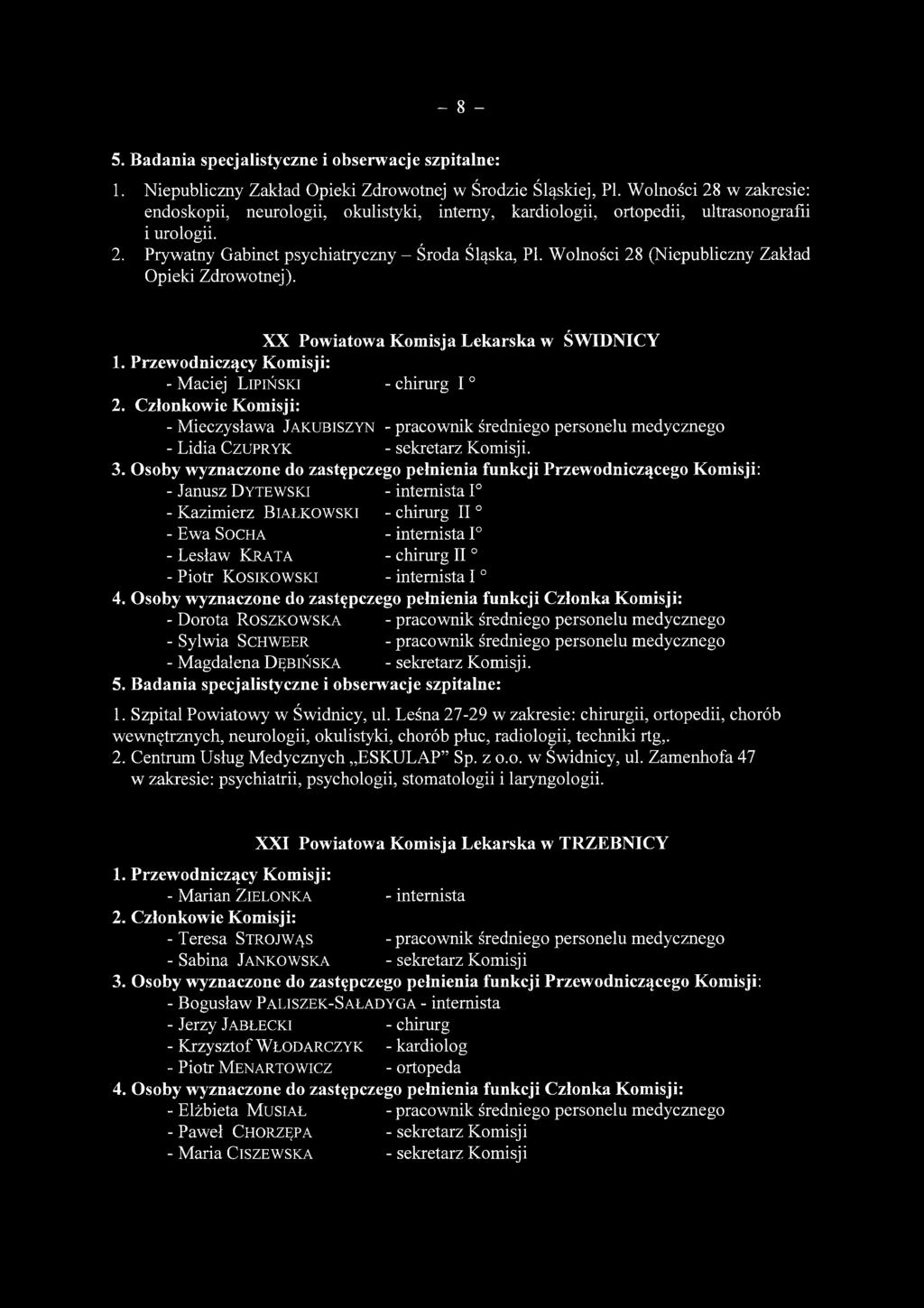 W olności 28 (Niepubliczny Zakład Opieki Zdrowotnej).