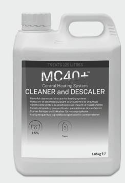 MC40+ Preparat czyszczący i odkamieniający PREPARAT CZYSZCZĄCY I ODKAMIENIAJĄCY MC40+ Proszek do czyszczenia i odkamieniania kotłów i instalacji MC40+ to wysokowydajny, zaawansowany środek do
