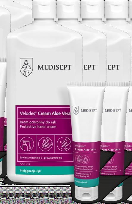 Velodes Cream Krem ochronny do rąk Velodes Cream to delikatny krem do pielęgnacji skóry rąk i ciała. Działa ochronnie, nawilżająco i regenerująco.