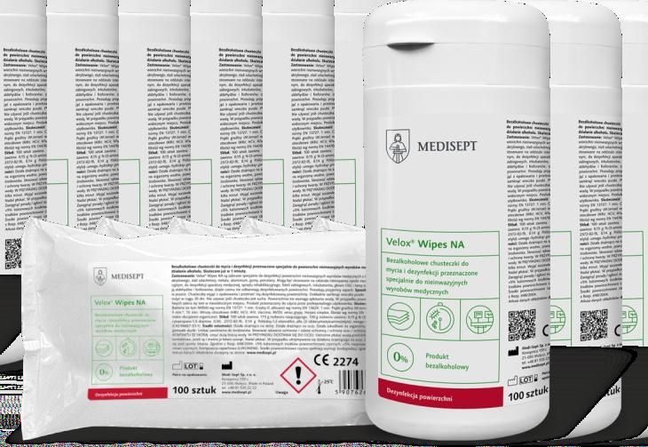 Chusteczki Działa na Adeno, Rota Nieinwazyjne wyroby medyczne Działanie w 30 sekund Obciążenie organiczne niskie wysokie EN 1276. EN 13697 EN 16615 EN 1650 EN 16615 Prątki gruźlicy (M.