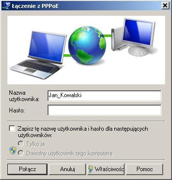 Konfiguracjaja klienta PPPoE w Windows XP 1. Z Menu START wybieramy Ustawienia, a następnie Panel Sterowania. W nowym oknie Panel Sterowania otwieramy Połączenia sieciowe. 2.