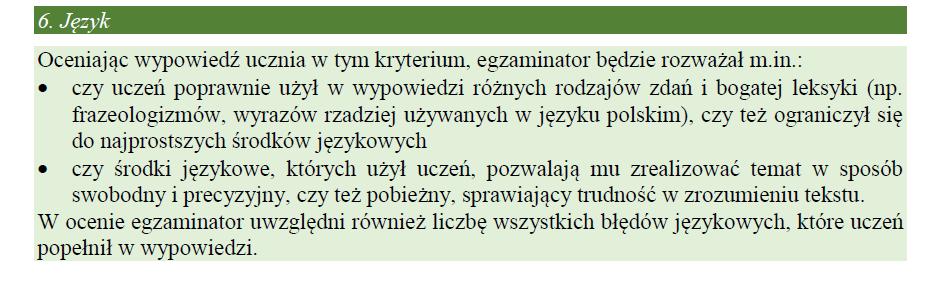 Egzamin ósmoklasisty z języka polskiego Charakterystyka Kryteria oceniania zadań rozszerzonej odpowiedzi (wypracowań) Informator o egzaminie ósmoklasisty z języka polskiego od roku szkolnego