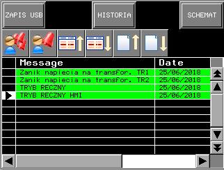 5. INTERFEJS APZ UŻYTKOWNIK Układ APZ wyposażony jest w ekran MAGELIS służący do sterowania APZ w trybie manualnym oraz do ustawiania parametrów APZ.