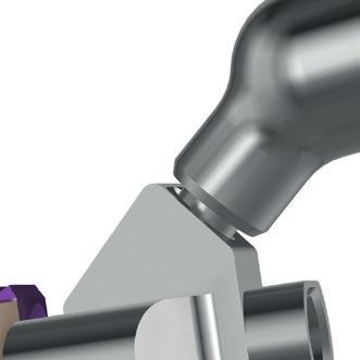 000]. Następnie pokręcając pokrętło manipulatora [40.5824.000] zgodnie z kierunkiem ruchu wskazówek zegara, przymocować nakładkę celującą do implantu. Wprowadzić trokar [40.5823.