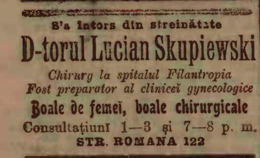 Zdjęcia Ogłoszenie prasowe dotyczące praktyki lekarskiej Lucjana Skupiewskiego