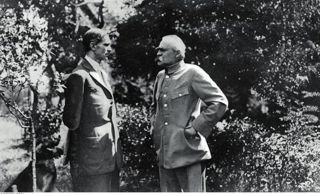 Zdjęcia Lucjan Skupiewski i marszałek Józef Piłsudski w Moszczenicy koło Żywca (1934) Lucjan Skupiewski și