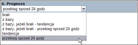 ustalana obok) dopasuj zsynchronizowanie wstawianych pomiarów z granicznymi pomiarami luki (by zachować płynność linii) Prognoza braki uzupełniane są pomiarami prognozowanymi na podstawie