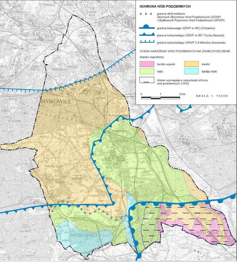 Rysun e k 5. Wody podz i em ne Źródło: http://www.bip.myslowice.pl/page/5444,opracowanie-ekofizjograficzne-dla-miasta-myslowice-2015-.html (dostęp: 9.04.