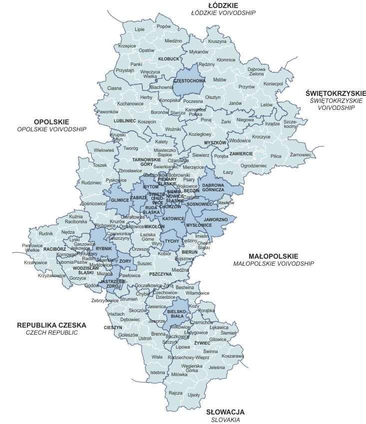 1. WSTĘP Mysłowice położone są we wschodniej części województwa śląskiego (Rysunek 1) 1.