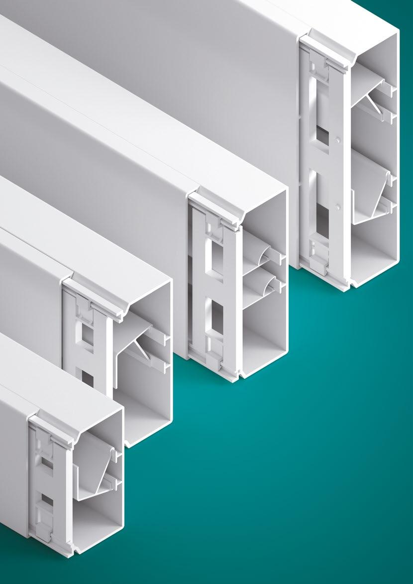 KE KANAŁY ELEKTROINSTALACYJNE PVC-U SPECYFIKACJA A mm.13 MATERIAŁ PVC-U KOLOR* BIAŁY *(KOLORY-STR.