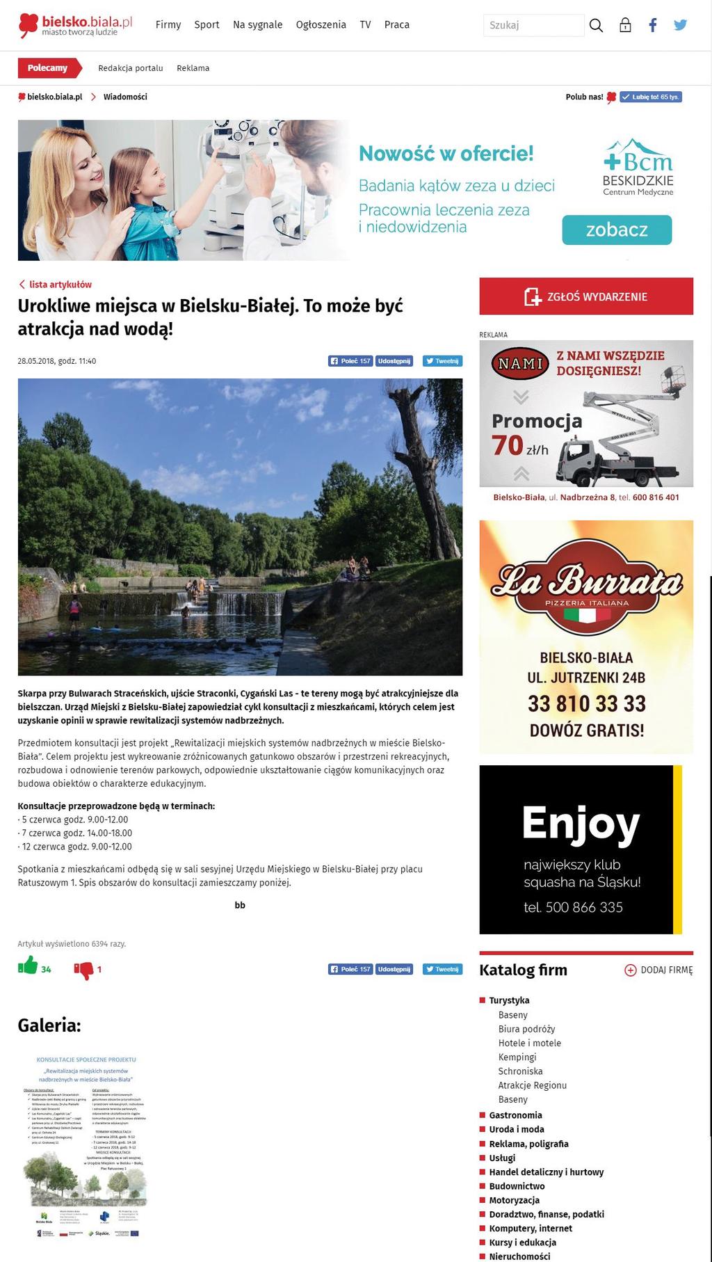 Rys. 3 Informacja o konsultacjach umieszczona